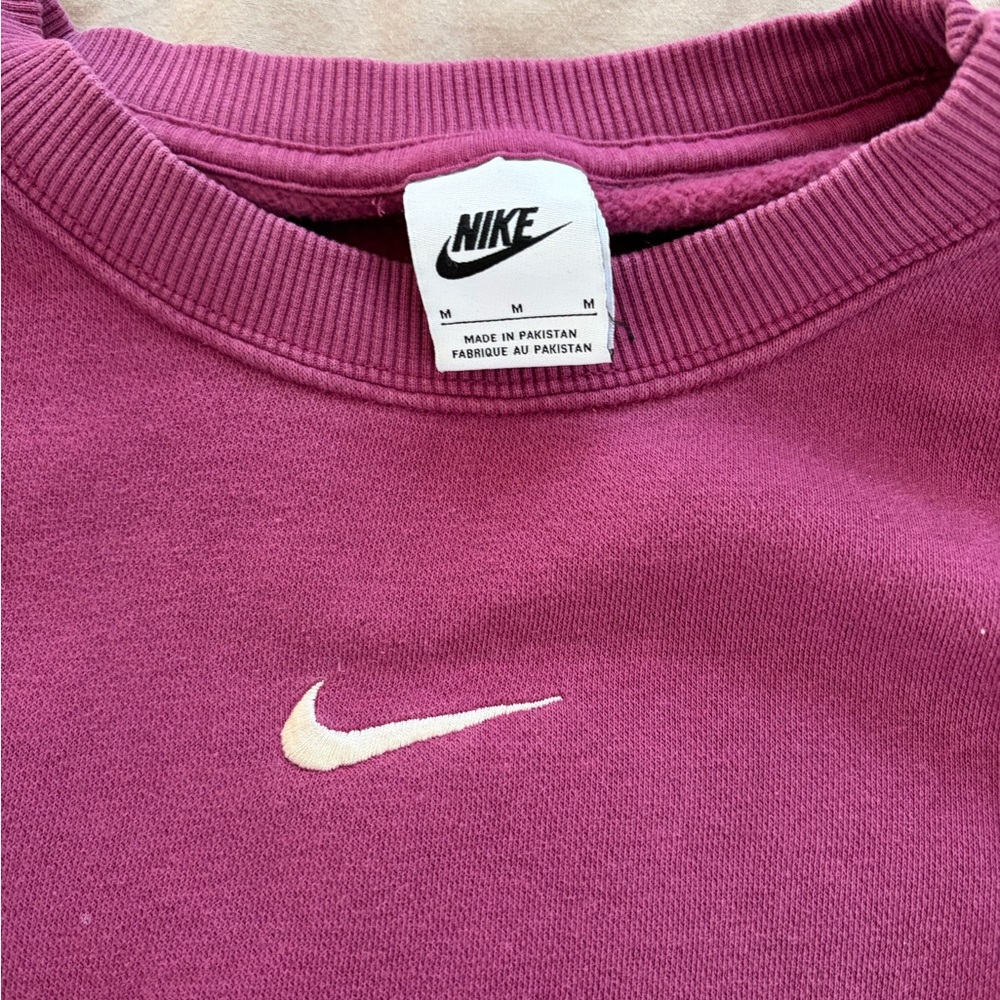Nike Maroon Crewneck Sweatshirt Medium - Picture 3 of 4